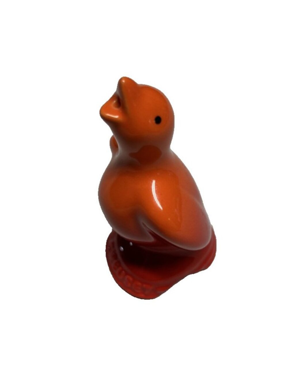 Le Creuset Stoneware Pie Bird Orange Red Funnel Vent